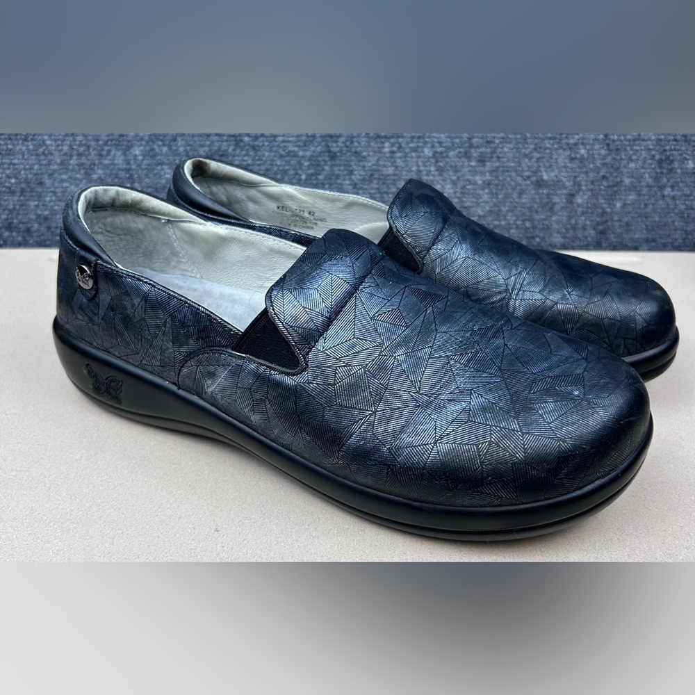 Alegria Keli Pewter Lace Leather Nurse Slip On Comfort Shoes Size 42 US 10
